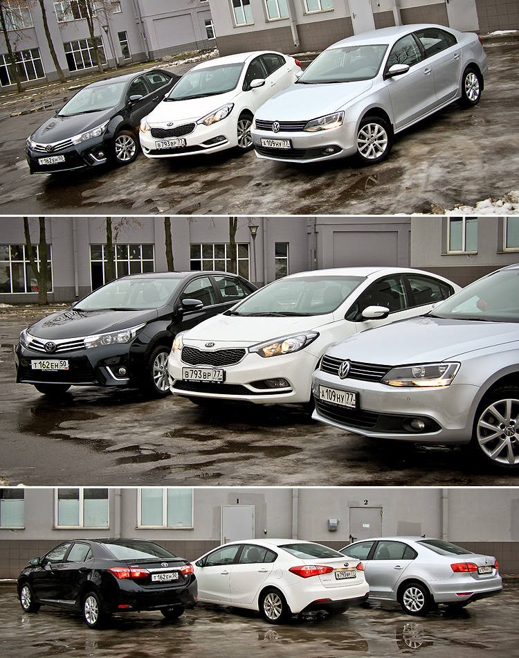 Тест-драйв Toyota Corolla, Volkswagen Jetta и KIA Cerato: Сравниваем, измеряем и взвешиваем